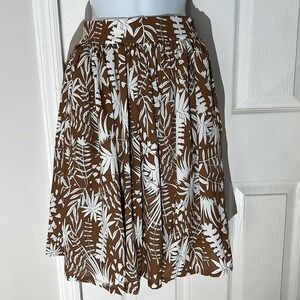 NWT Yakira Bella brown and white floral skirt size XXS